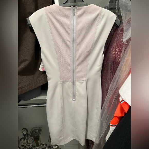 Rebecca Taylor Pieced Leather Shift Dress - Picture 3 of 4